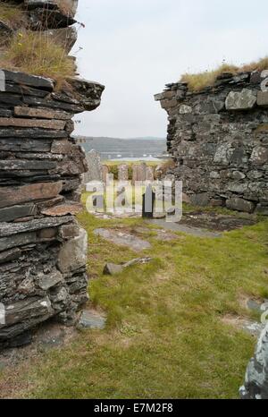 Ruins of Kilchatton Church Isle of Luing Stock Photo