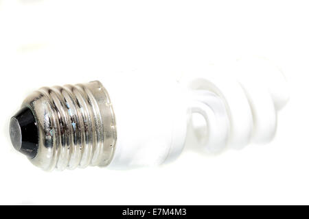 Fluorescent bulb isolated on white background Stock Photo