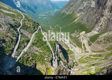 Trollstigen near Andalsnes, Norway, Scandinavia, Europe. Stock Photo