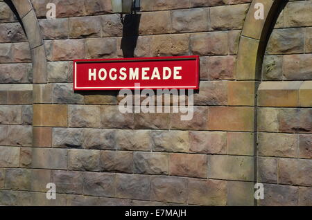Hogsmeade in Diagon Alley  at the Wizarding World of Harry Potter expansion,  at Universal Studios, Orlando, Florida, USA. Stock Photo
