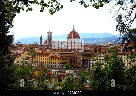View of the Basilica of Santa Maria del Fiore in Firenze Stock Photo