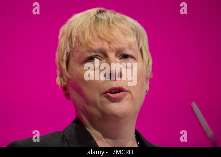 Manchester, UK. 21st September, 2014. Angela Eagle, Shadow Leader of the House of Commons, addresses the auditorium on day one of the Labour Party's Annual Conference taking place at Manchester Central Convention Complex Credit:  Russell Hart/Alamy Live News. Stock Photo