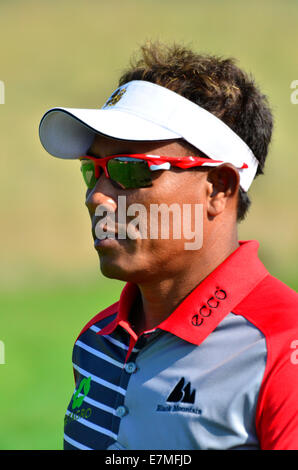 Newport, Wales, UK. 21st Sept 2014. Thongchai Jaidee from THA player at The Final Day of The Wales Open Golf. Robert Timoney/AlamyLiveNews. Stock Photo