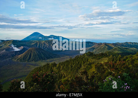 View of Mt. Bromo in East Java, Indonesia Stock Photo