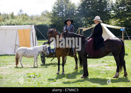 Reenactment of the  Frontier the wild west Stock Photo