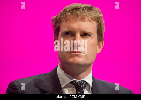 Manchester, UK. 21st Sep, 2014. Tristram Hunt, Shadow Secretary of State for Education, at day one of the Labour Party's Annual Conference taking place at Manchester Central Convention Complex Credit:  Russell Hart/Alamy Live News. Stock Photo