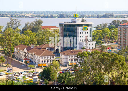 MAPUTO, MOZAMBIQUE - APRIL 29: Central Office of telecommunication company MCel in Maputo, Mozambique on April 29, 2012. MCel is Stock Photo