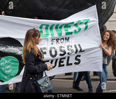 London, UK. 21st Sep, 2014. Climate change demonstration in Whitehall, Central London, 21st September 2014 Credit:  Louis Champion/Alamy Live News Stock Photo