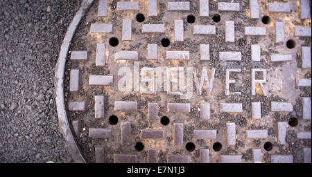 One can even find beauty in a manhole sewer cover Stock Photo