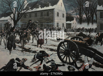 Battle of Trenton during the American Revolution, 1776 Stock Photo