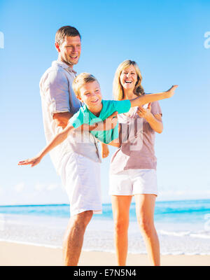 Family Playing on the Beach
