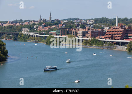 Washington harbour, Georgetown waterfront - Washington, DC USA Stock Photo