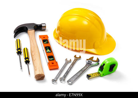 Work tools on white Stock Photo