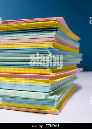 Index Card pile Stock Photo