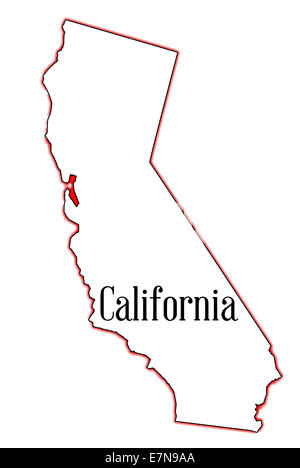 State Map Outline Of California Over A White Background State Map Outline Of California Over A White Background