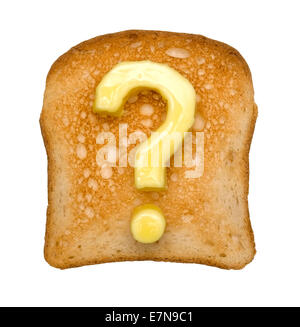 Toast Question Mark Healthy food concept. Question mark. Cherry isolated on white ...