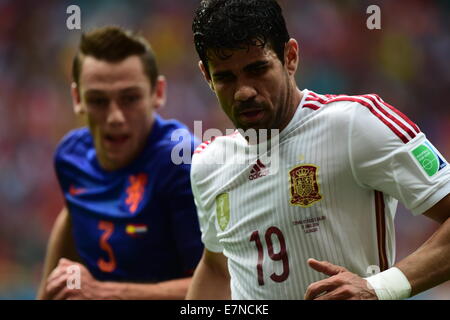 Andreas Iniesta. Salvador BA 13 jun 2014. Jogo 03 Holanda VS Espanha. Spain  v Holland. World Cup 2014. Fonte Nova stadium, Bahia Stock Photo - Alamy