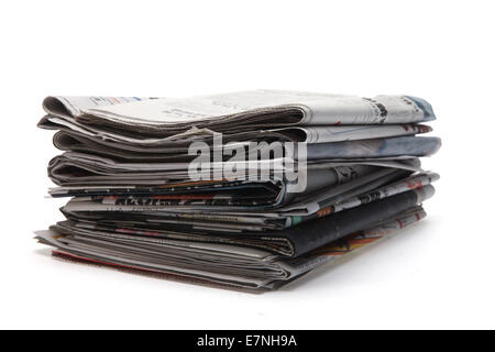 Stack of newspaper Stock Photo