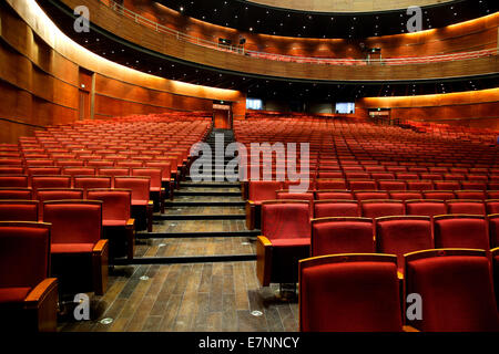 Seats in empty theatre Stock Photo