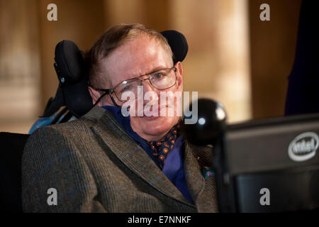 Professor Stephen Hawking at the Premier of the biopic of his life, 'Hawking' Stock Photo