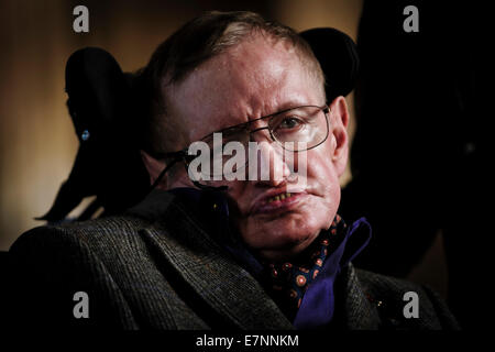 Professor Stephen Hawking at the Premier of the biopic of his life, 'Hawking' Stock Photo