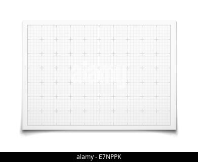 White isolated square grid with shadow Stock Photo