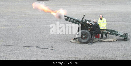 The Ordnance QF 25-pounder, The Ordnance QF 25-pounder Fort Nelson Stock Photo