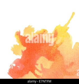 Orange watercolor background. Stock Photo