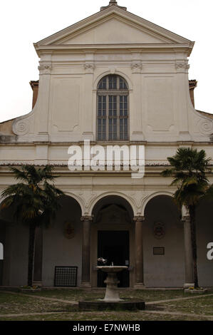 Italy. Rome. The Basilica of Saint Clement. Cloister. Detail. Stock Photo