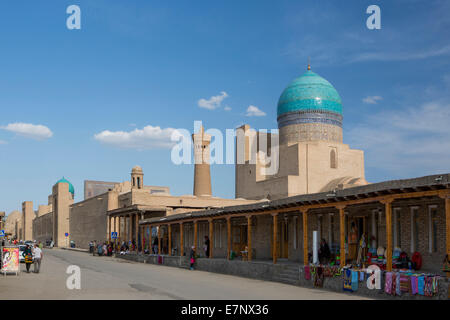 Bukhara, Kalon, Uzbekistan, Central Asia, Asia, architecture, city, colourful, history, main, minaret, Islam, religion, mosque, Stock Photo