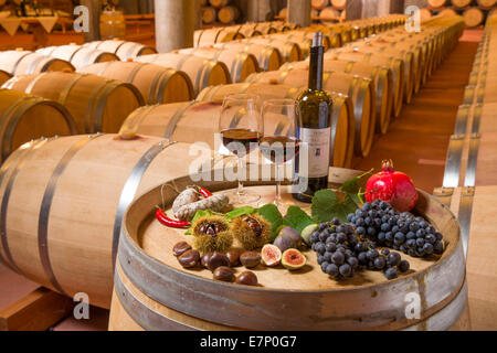 Cantina Delea, wine cellar, Losone, specialities, food, eatings, drinking, wine, shoots, vineyard, canton, Ticino, Southern Swit Stock Photo