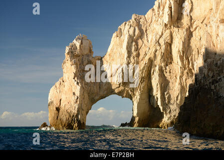Mexico, North America, Baja, Baja California, Cabo San Lucas, los cabos, lands end, el arco, arch, sea, landscape, rock, cliff Stock Photo