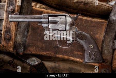 Beauty shot of Colt single action army revolver Stock Photo