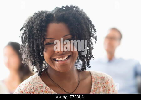Portrait of smiling woman Stock Photo