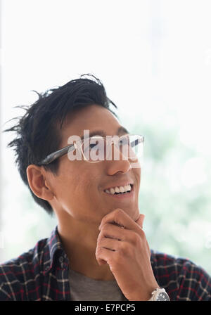 Portrait of smiling man Stock Photo