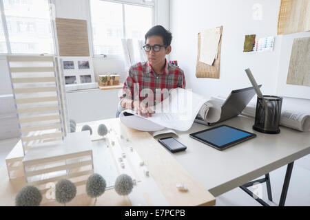 Architect working in office Stock Photo