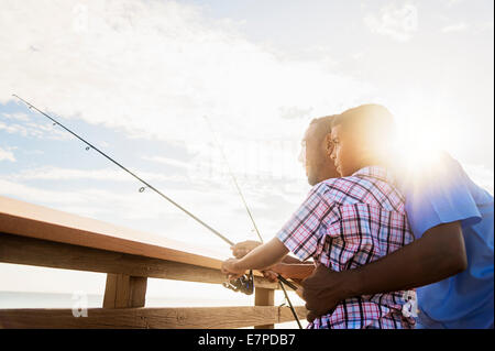 Ten year old boy fishing at Dever Springs trout fishery, Winchester,  Hampshire, England, United Kingdom Stock Photo - Alamy