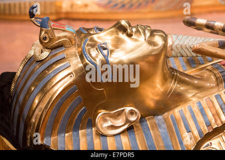 King tut head shot laying down Stock Photo