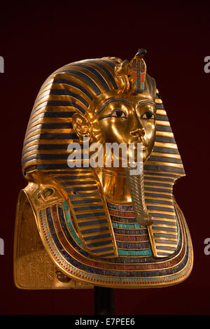 Front side view of King Tut's Death mask Stock Photo