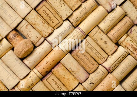 Full frame of wine corks Stock Photo