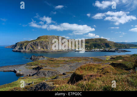 Ellenabeich and Seil from High Hill, Easdale, Argyll & Bute Stock Photo