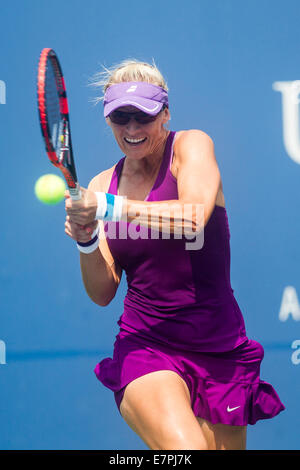 Flushing Meadows, NY, USA. 31th Aug, 2014.Mirjana Lucic-Baroni (CRO) in 4th round action at the US Open Tennis Championships. ©  Stock Photo
