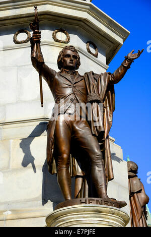 Patrick Henry statue memorial State Capitol Building Statehouse Richmond Virginia VA Capital Stock Photo