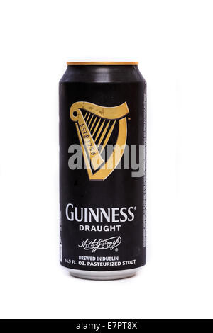 Chilled Guinness Draught beer with condensation on the cans Stock Photo