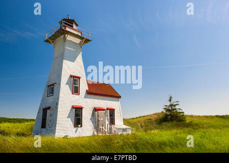 New London Range Rear Lighthouse in Queens County, Prince Edward Island, Canada Stock Photo