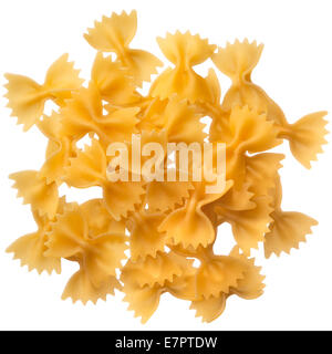 Italian raw pasta farfalle, bow tie, butterfly Stock Photo