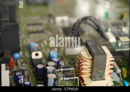 power supply in a satellite decoder Stock Photo