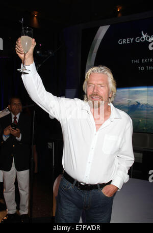 New York, New York, USA. 22nd Sep, 2014. Sir RICHARD BRANSON attends the Global Launch of GREY GOOSE partnership with Virgin Galactic, held at Rose Center for Earth & Space, located at American Museum of Natural History. Credit:  Nancy Kaszerman/ZUMA Wire/Alamy Live News Stock Photo