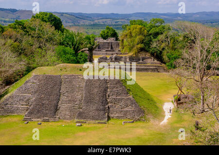 xunantunich maya site ruins in belize Stock Photo