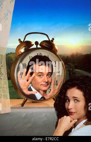 Groundhog Day  Year : 1993 USA Director : Harold Ramis Andie MacDowell, Bill Murray Movie poster (textless) Stock Photo